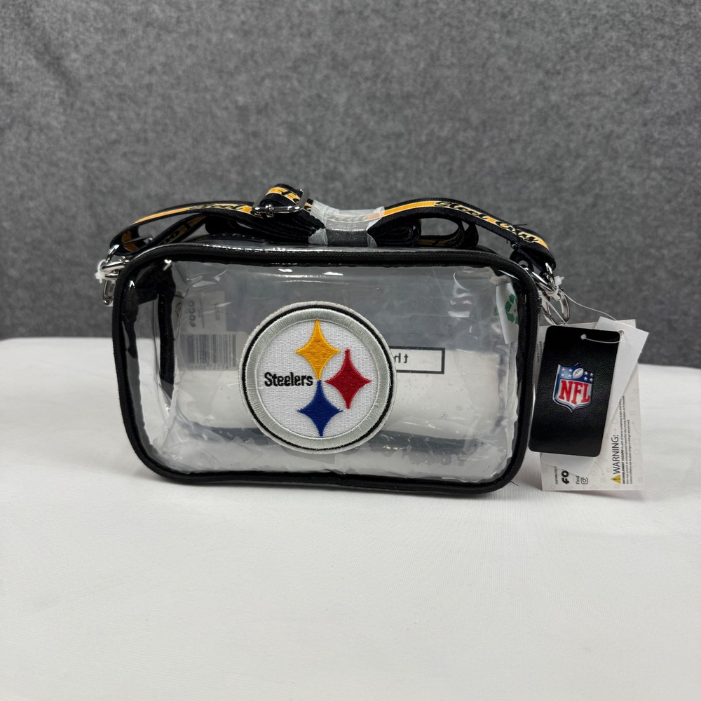Pittsburgh Steelers NFL Clear Crossbody Bag FOCO Stadium Approved Steel City